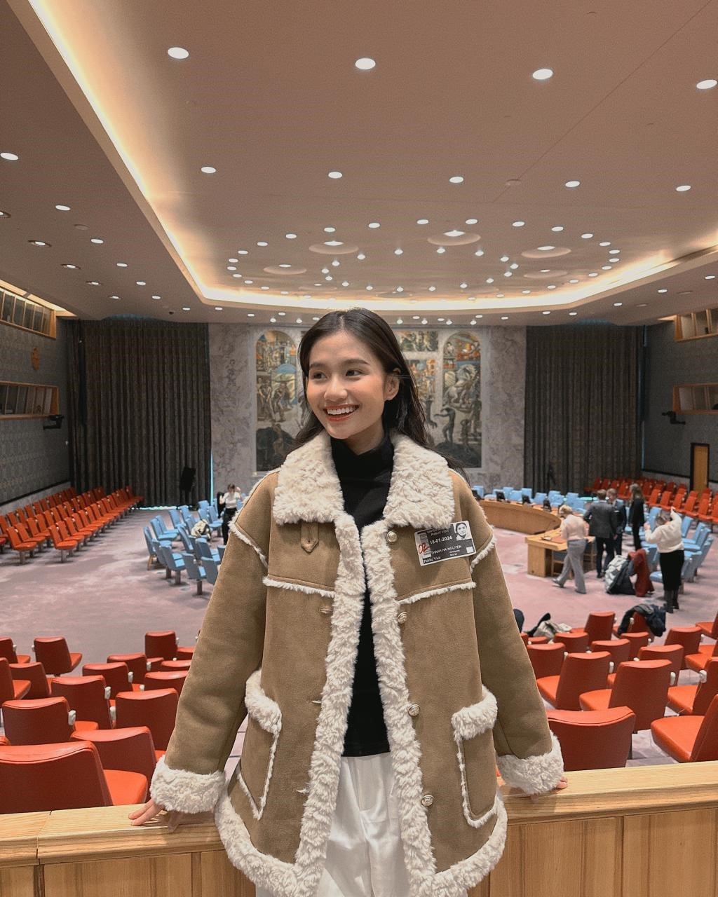Hoa hậu Nguyễn Thanh Hà thăm trụ sở Liên hợp quốc