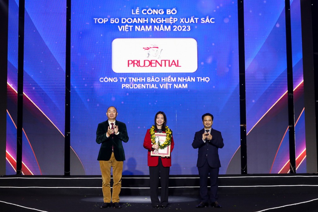 Prudential vinh dự nằm trong bảng xếp hạng Top 50 Doanh nghiệp xuất sắc Việt Nam 2023