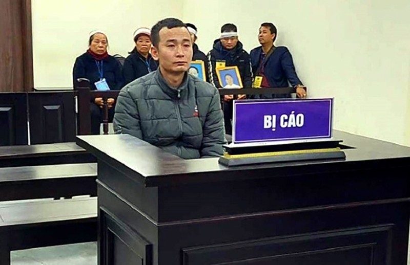 Bị cáo Phạm Văn Đức tại phiên xử sơ thẩm về tội Giết người