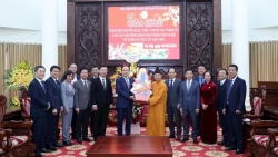 Lãnh đạo TP Hà Nội chúc Tết Học viện Phật giáo Việt Nam