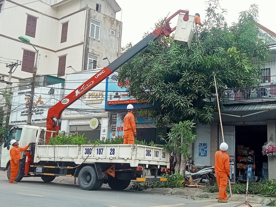 Điện lực Hà Tĩnh tăng cường phối hợp với người dân phát quang hành lang, chỉnh trang lưới điện