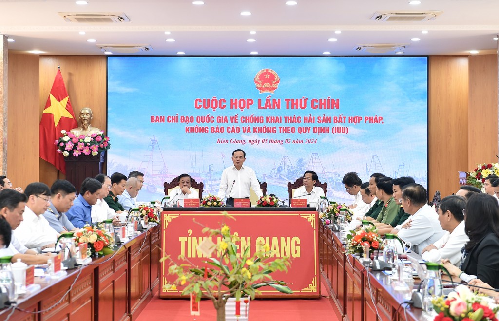 Phó Thủ tướng Trần Lưu Quang yêu cầu các địa phương phải quyết liệt trong công tác chống IUU vì thời điểm vàng không còn nhiều - Ảnh: VGP/Hải Minh