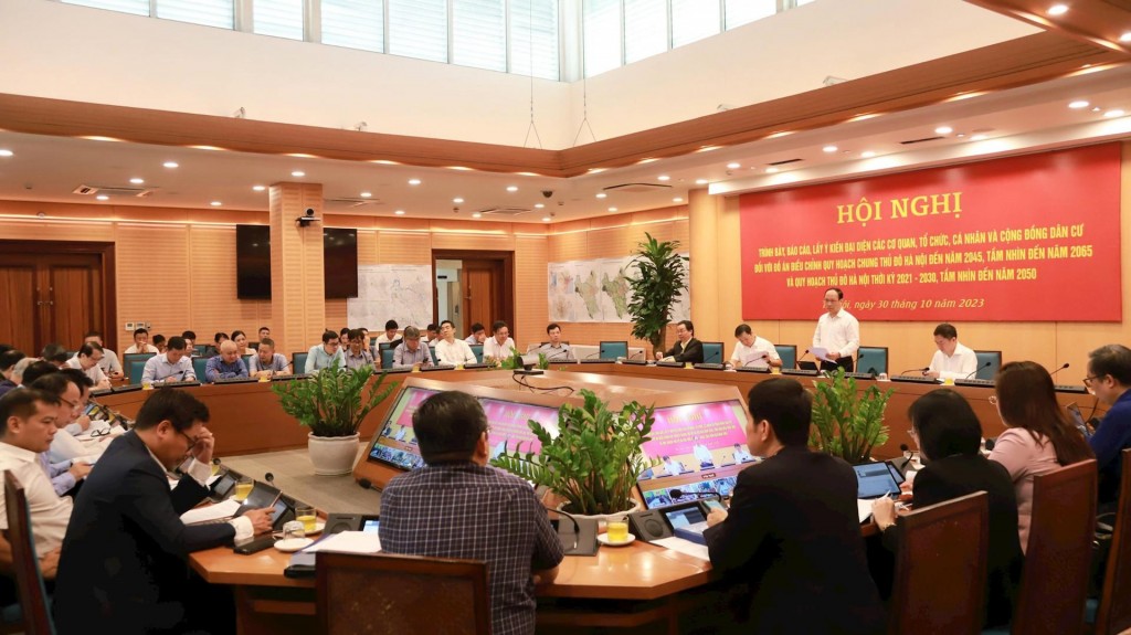 Phó Chủ tịch UBND thành phố Hà Nội Dương Đức Tuấn thông tin về nhiệm vụ điều chỉnh Quy hoạch chung Thủ đô Hà Nội đến năm 2045, tầm nhìn đến năm 2065
