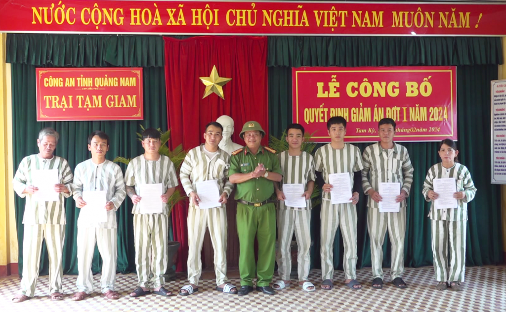 Quảng Nam: Giảm án cho 16 phạm nhân dịp Tết Nguyên đán