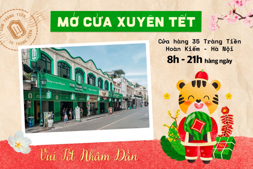 Chen chân mua kem Tràng Tiền trong nắng vàng và se lạnh của Tết Chen chân mua kem Tràng Tiền trong nắng vàng và se lạnh của Tết