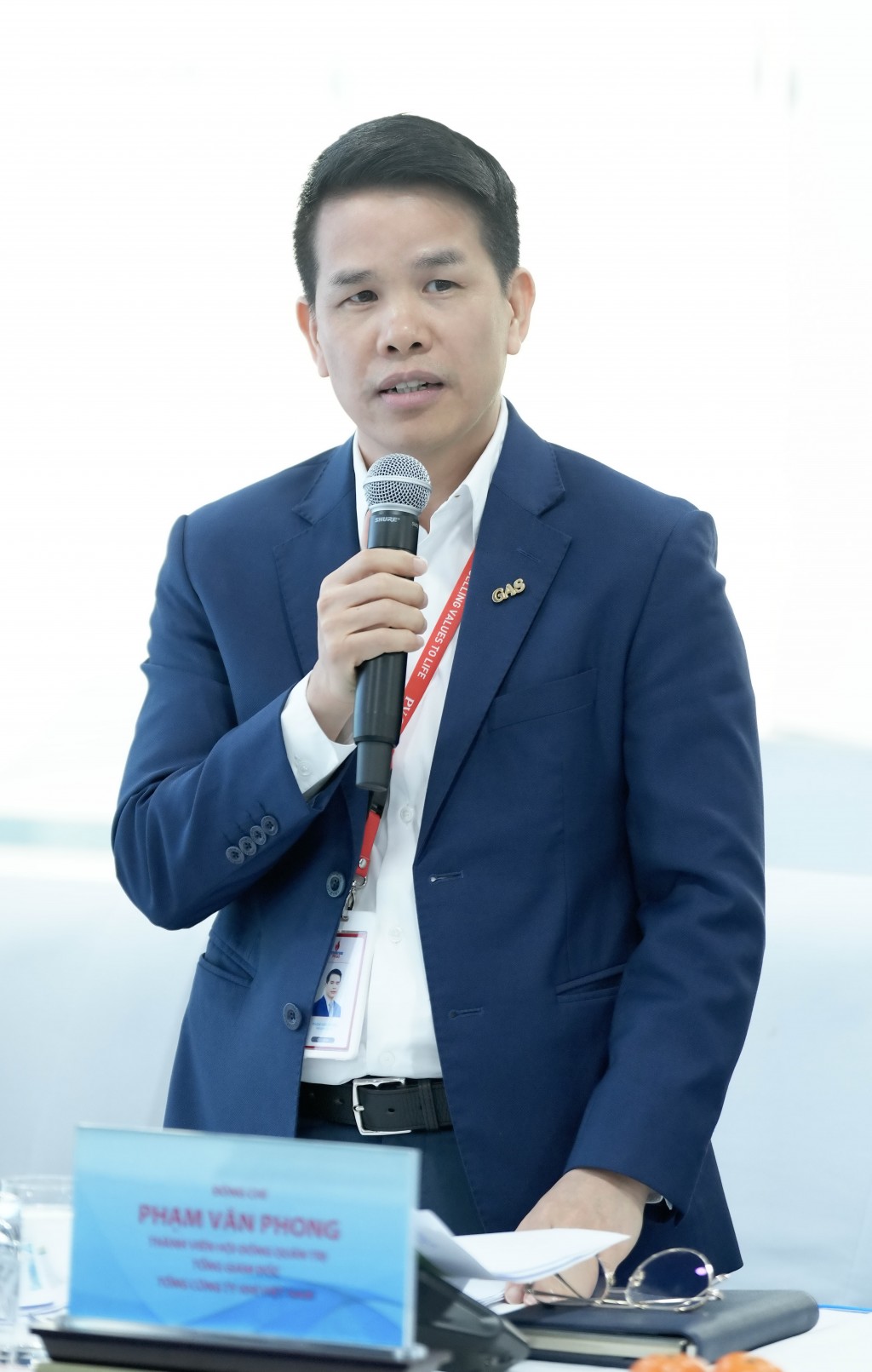 Tổng Giám đốc PV GAS Phạm Văn Phong báo cáo về các chỉ tiêu, kế hoạch của PV GAS