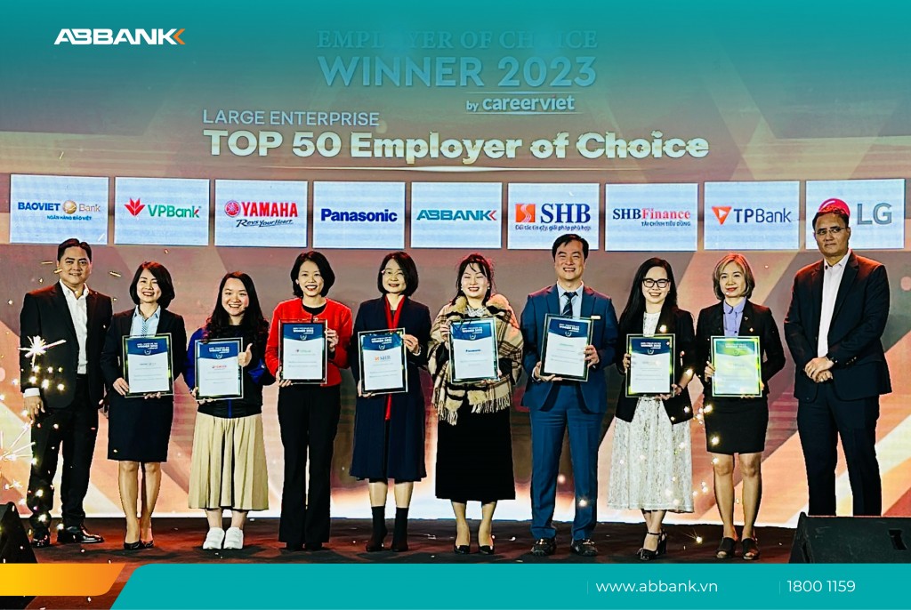 ABBANK được vinh danh “top 10 nhà tuyển dụng yêu thích 2023”