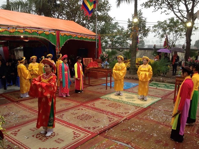 Lễ giỗ Tổ Nghề thủ công truyền thống Nghề may Trạch Xá, xã Hòa Xá, huyện Ứng Hòa: