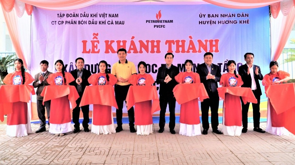 Phân bón Cà Mau tài trợ xây mới phòng học tại Hà Tĩnh
