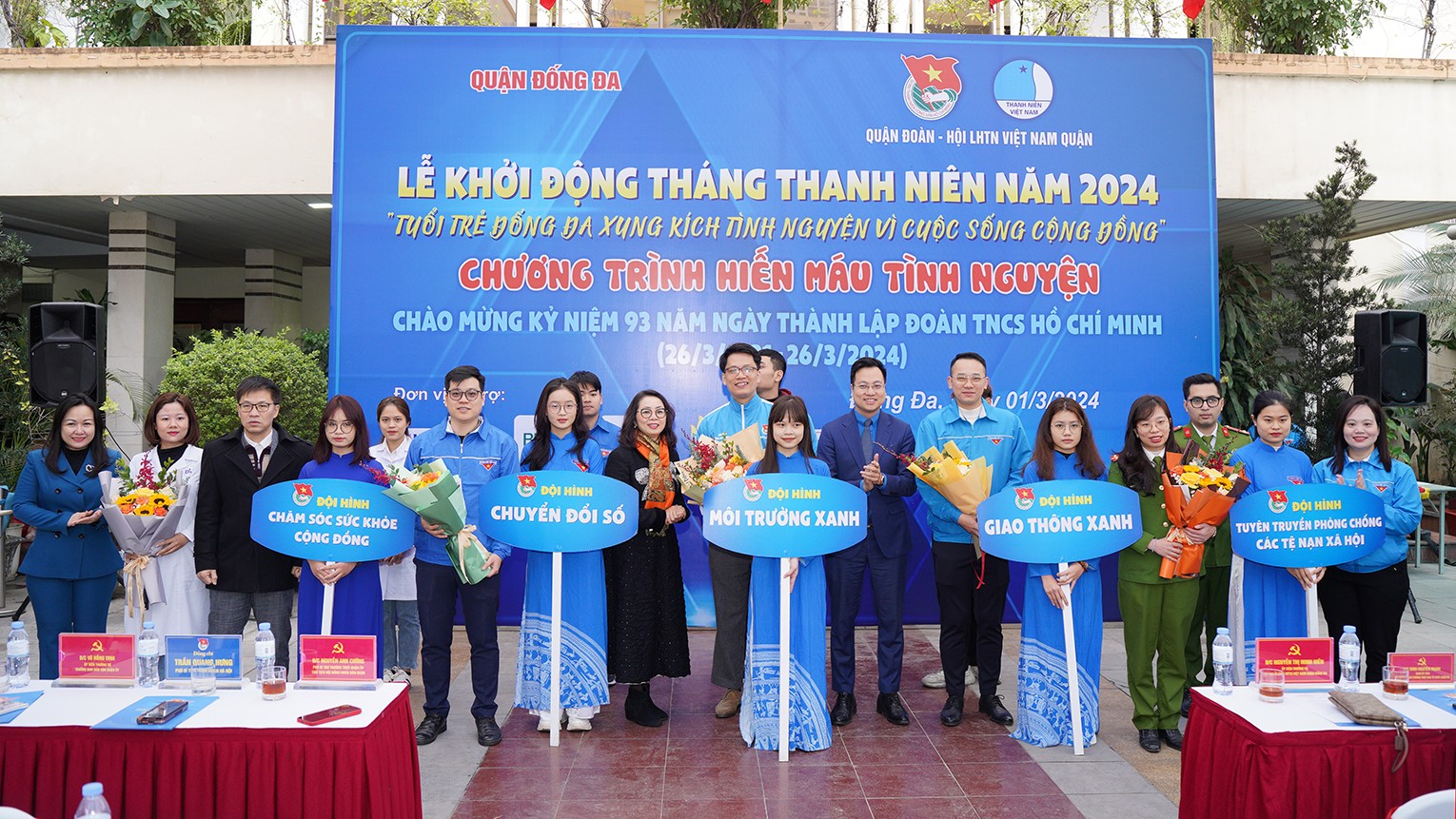 Quận đoàn Đống Đa ra mắt 5 đội hình tình nguyện trong Tháng thanh niên 2024