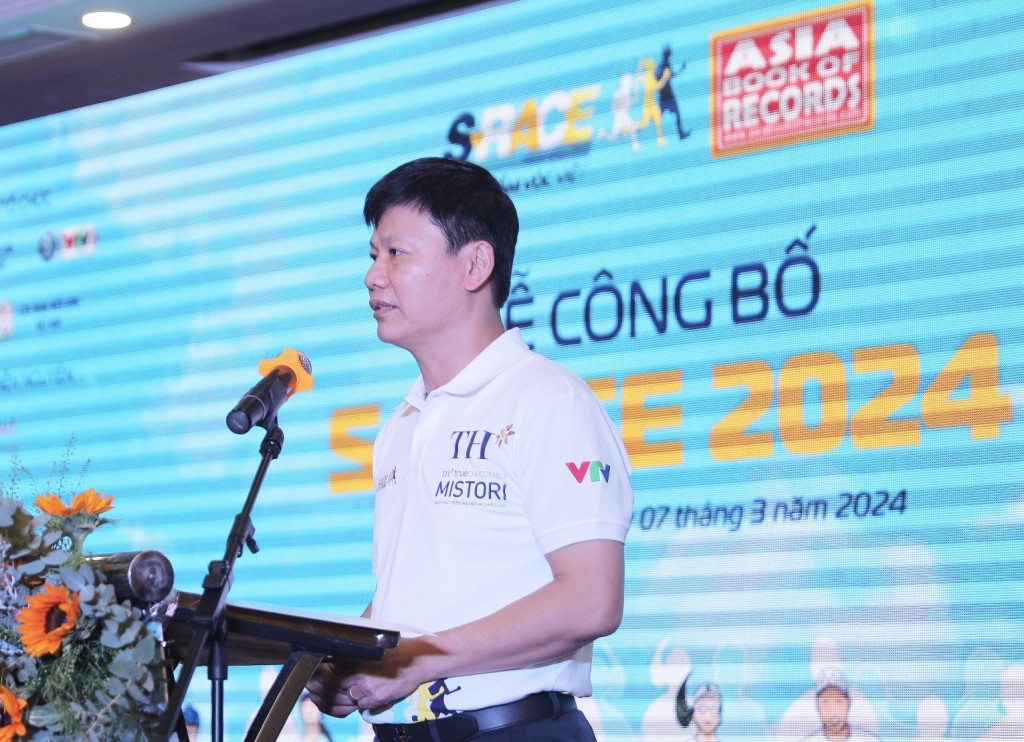 Ông Nguyễn Thanh Đề, Vụ trưởng Vụ Giáo dục thể chất (Bộ GD&ĐT) phát biểu tại lễ công bố 