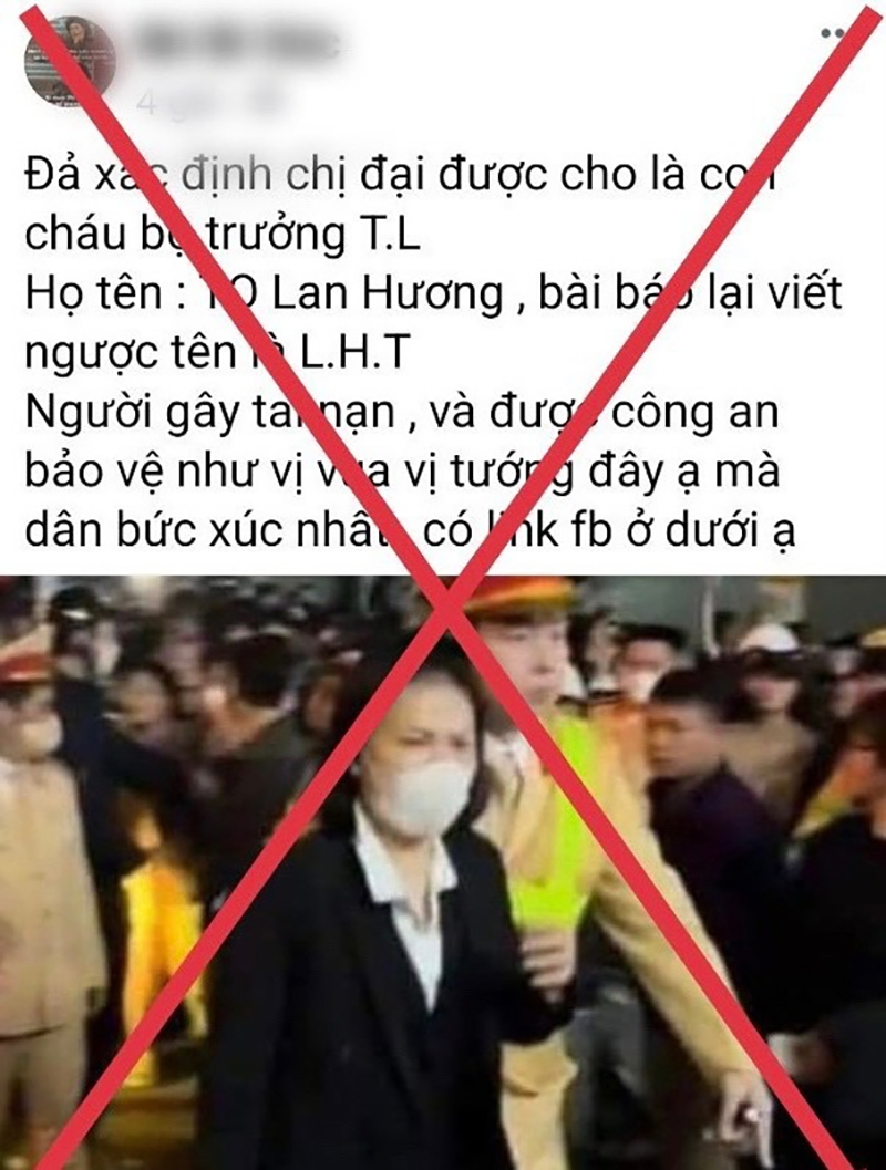 Nội dung đăng tải thông tin sai sự thật lên mạng xã hội