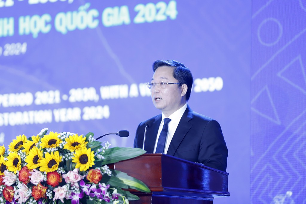 Chủ tịch UBND tỉnh Quảng Nam Lê Trí Thanh phát biểu khai mạc hội nghị