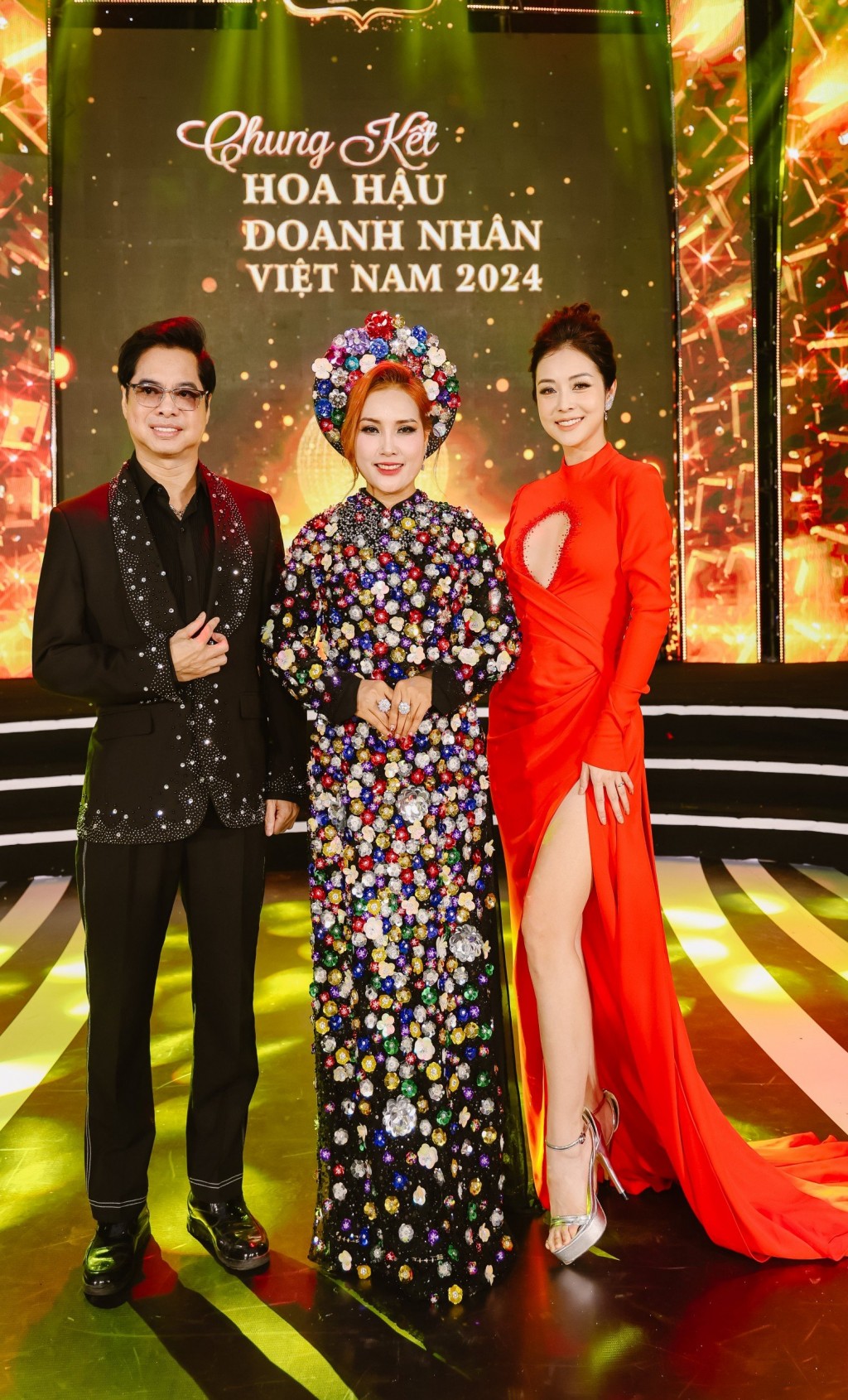 Chủ tịch cuộc thi Hoa hậu Doanh nhân Đặng Gia Bena, Danh ca Ngọc Sơn và Hoa hậu Jennifer Phạm