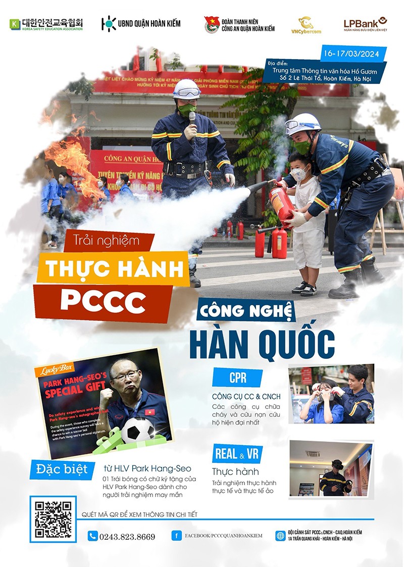 Poster giới thiệu chương trình tuyên truyền, trải nghiệm kỹ năng PCCC và CNCH