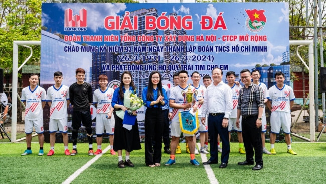 Thanh niên Hancorp tổ chức giải bóng đá gây Quỹ Trái tim cho em
