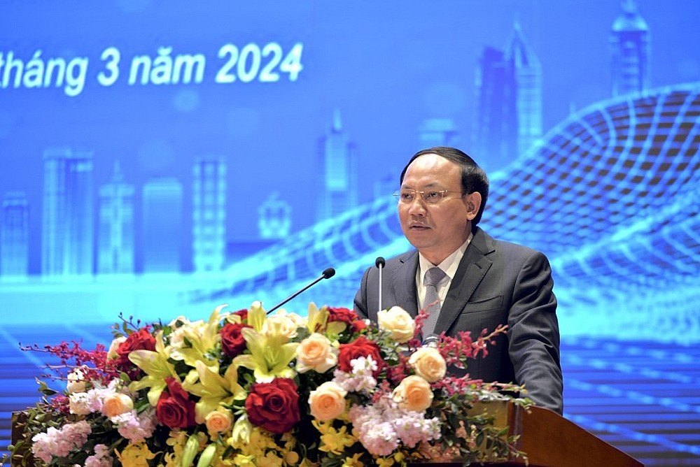 Bí thư Tỉnh ủy Quảng Ninh Nguyễn Xuân Ký phát biểu chỉ đạo tại Hội nghị sơ kết 3 năm thực hiện Nghị quyết số 05-NQ/TƯ của Quảng Ninh.