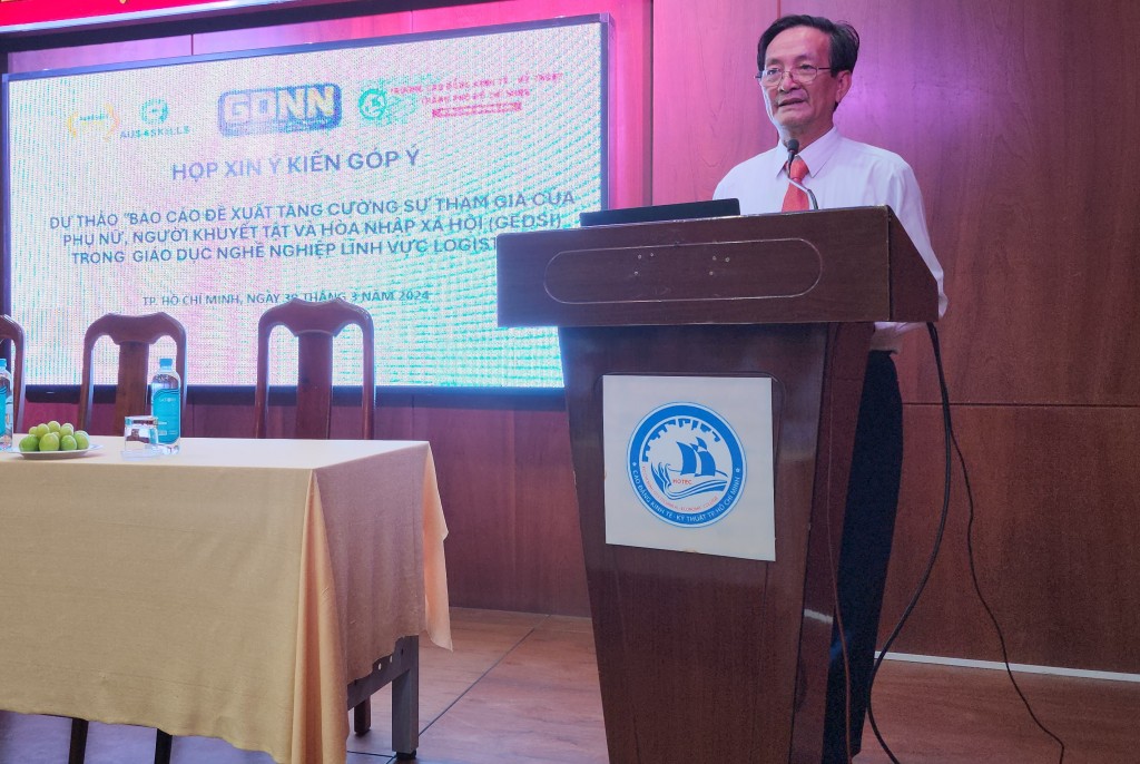 Ông Lâm Văn Quản, Chủ tịch Hội giáo dục nghề nghiệp TP HCM tại sự kiện ngày 30/3 vừa