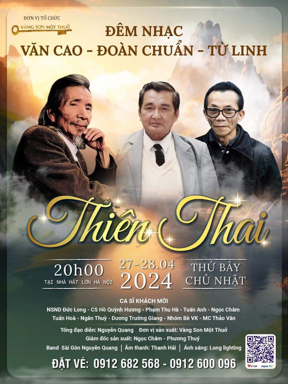 Đêm nhạc “Thiên Thai” sẽ diễn ra tối 27/4 tại Nhà hát Lớn Hà Nội