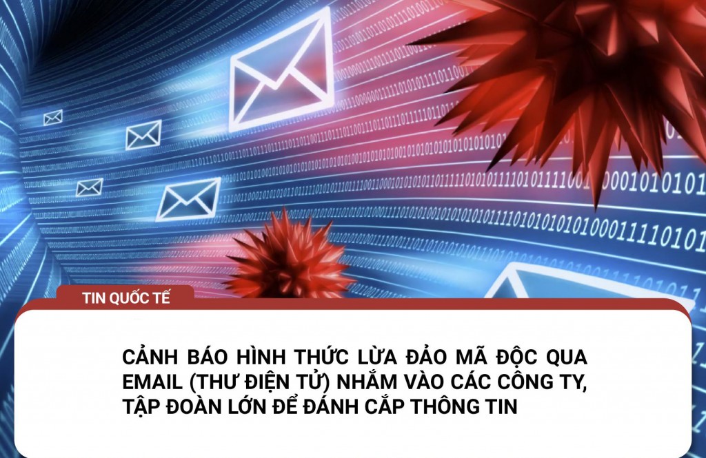 Cảnh báo lừa đảo mã độc qua email nhắm vào các công ty, tập đoàn lớn