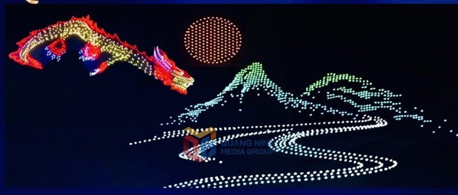 Công nghệ Drone light bằng thiết bị bay không người lái sẽ được trình chiếu trong đêm sự kiện Carnaval Hạ Long 2024.