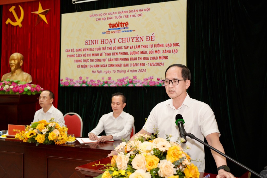 Đồng chí Nguyễn Đức Tuấn, Phó Bí thư Đảng uỷ cơ quan Thành đoàn Hà Nội