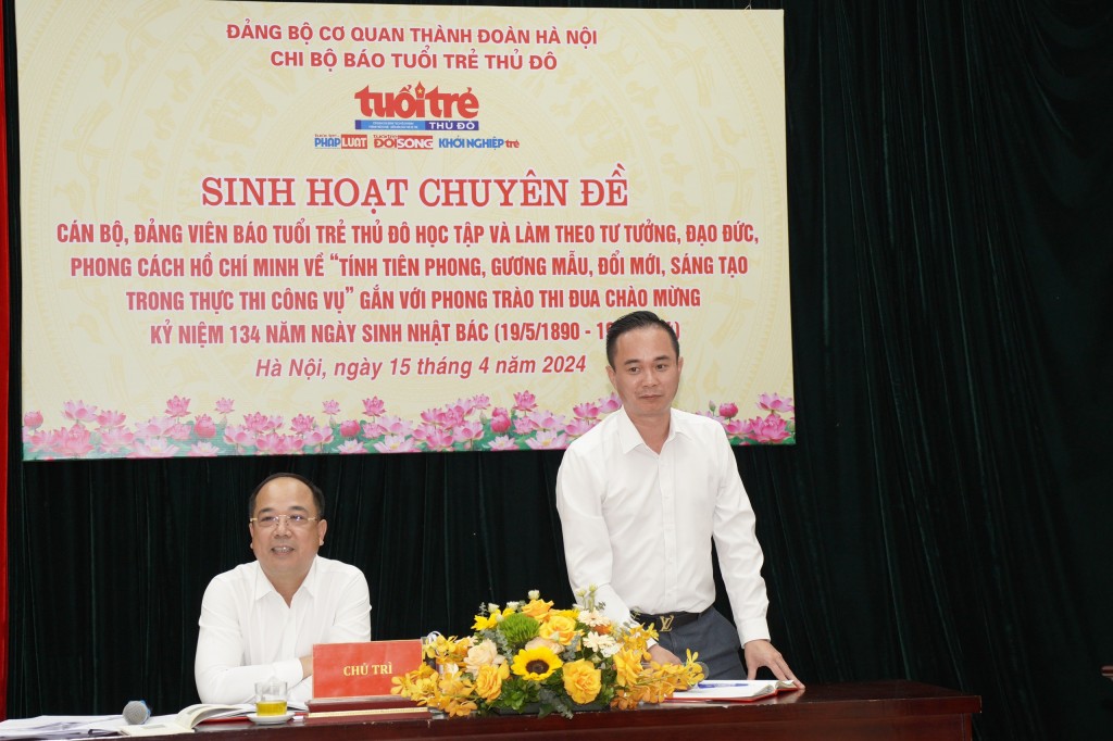 đồng chí Ngô Vương Tuấn, Phó Bí thư Chi bộ, Phó Tổng Biên tập Báo Tuổi trẻ Thủ đô