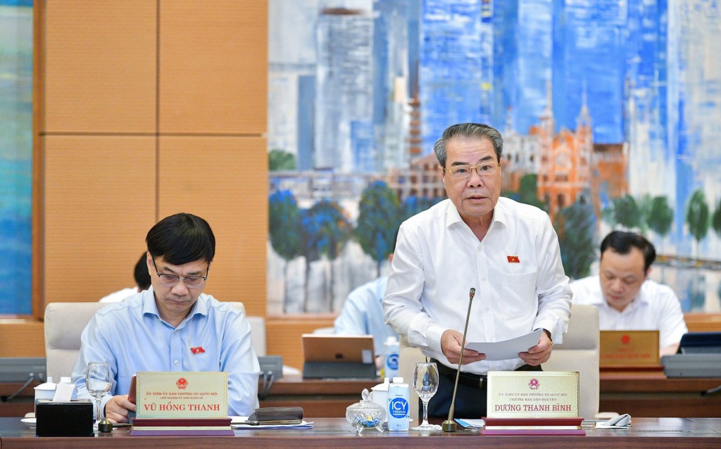 Trưởng ban Dân nguyện thuộc Ủy ban Thường vụ Quốc hội Dương Thanh Bình trình bày báo cáo