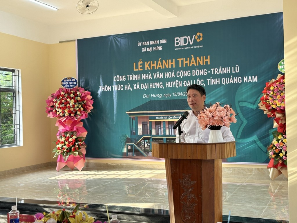 P.TGĐ-Chủ tịch Công đoàn Trần Phương BIDV phát biểu tại sự kiện