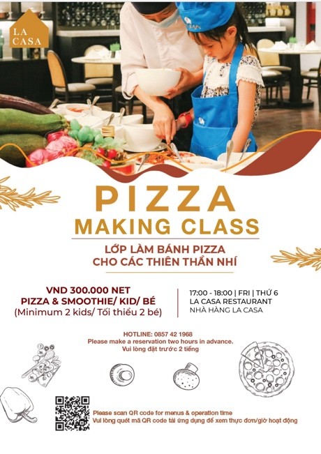 Đa dạng các hoạt động học làm bánh quy, kẹo bông, sinh tố trái cây, cơm cuộn, pizza tại ALMA dành cho trẻ nhỏ