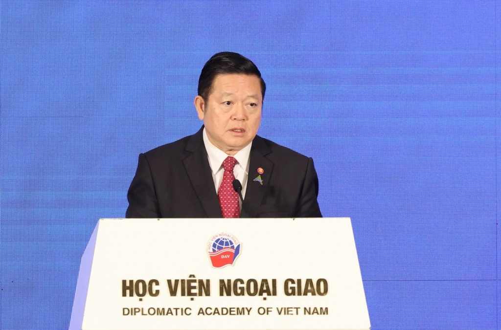 Tổng Thư ký ASEAN Kao Kim Hourn phát biểu tại Diễn đàn - Ảnh: VGP/Nhật Bắc
