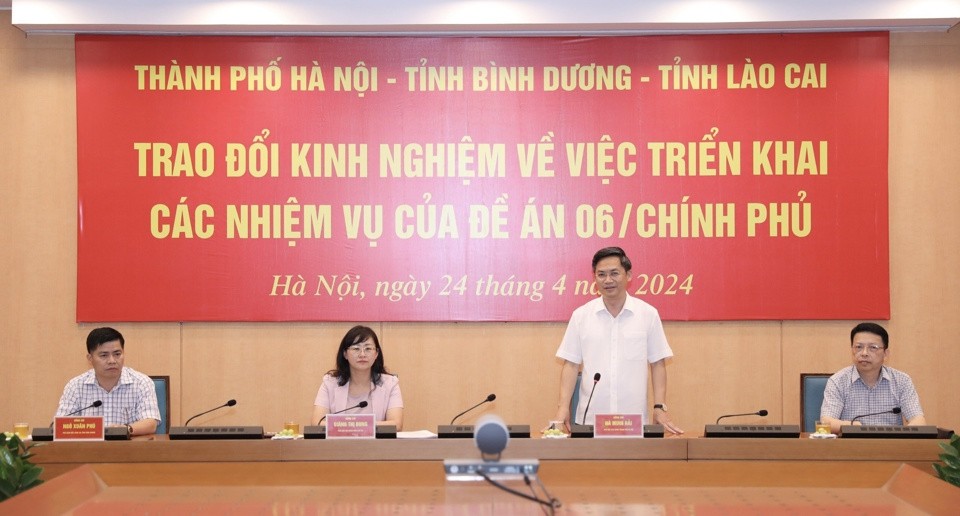 Phó Chủ tịch UBND TP Hà Nội Hà Minh Hải phát biểu tại buổi làm việc