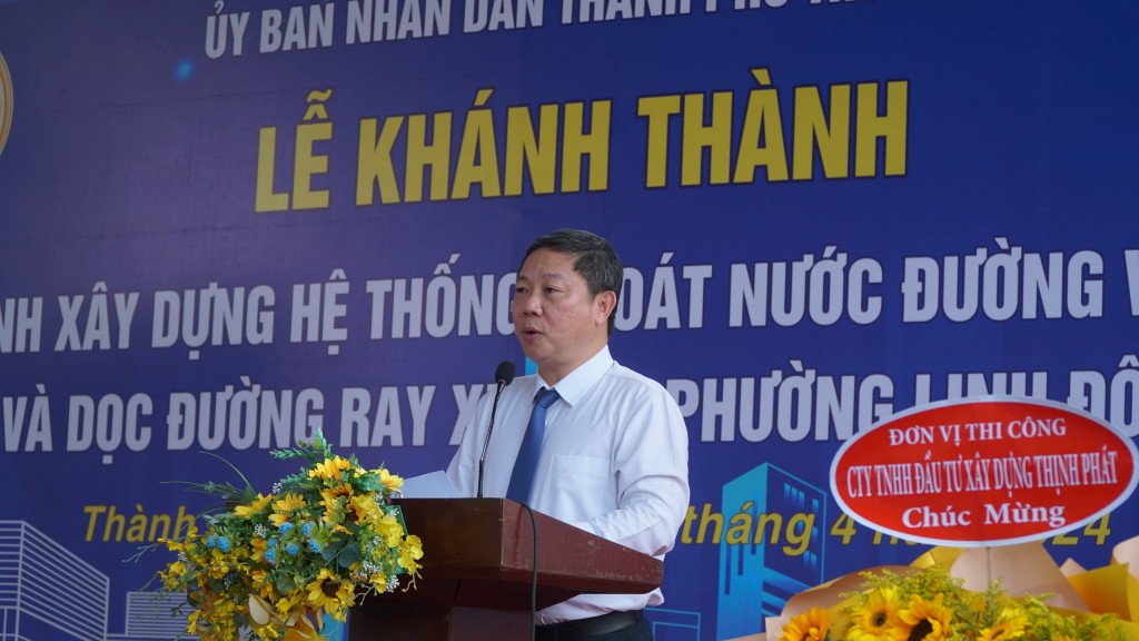 Ông Dương Anh Đức, Phó Chủ tịch UBND TP Hồ Chí Minh phát biểu tại lễ khánh thành