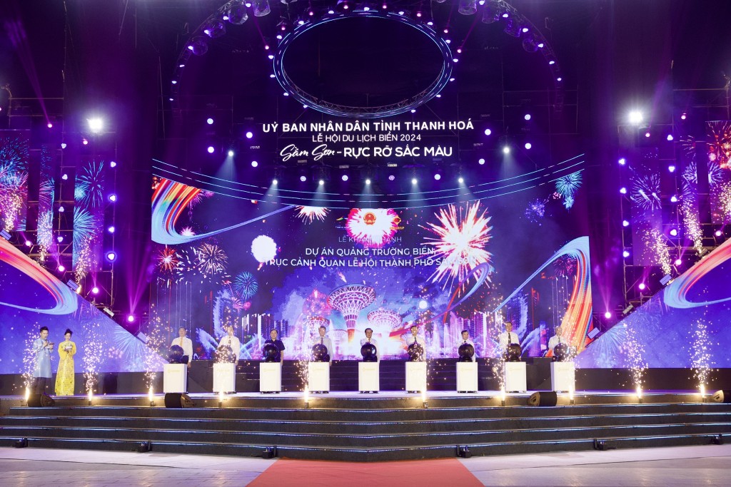 Quảng trường biển & trục cảnh quan lễ hội TP Sầm Sơn chính thức được khánh thành