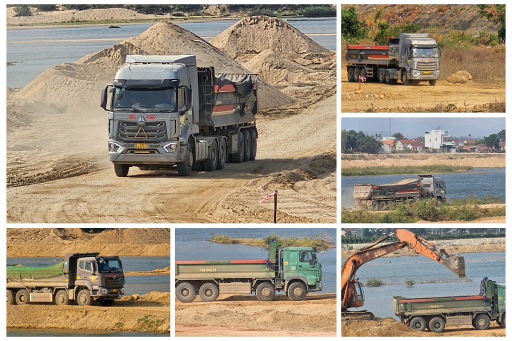 Bình Định: Tận thu cát kiểu "thần tốc" bên dòng sông Kôn