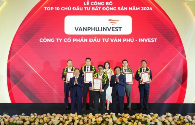 Văn Phú - Invest tiếp tục lọt top 10 chủ đầu tư tiêu biểu