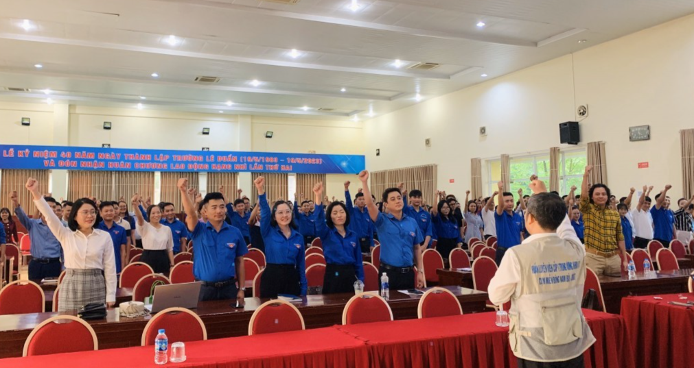 Cán bộ Hội LHTN Việt Nam các cơ sở Hội được tập huấn công tác tổ chức Đại hội