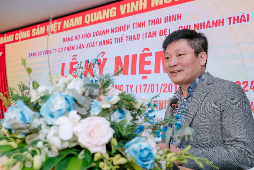 Ông Nguyễn Tiến Phương - Chủ tịch HĐQT kiêm Tổng Giám đốc Công ty Cổ phần sản xuất hàng thể thao Tân Đệ