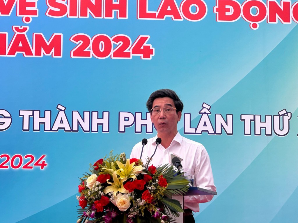 Phó Chủ tịch UBND thành phố Đà Nẵng, Trần Chí Cường phát biểu tại lễ phát động (Ảnh Đ.Minh)