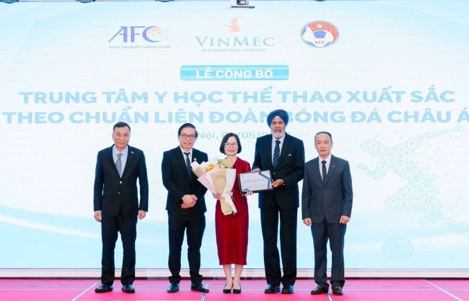 Trung tâm Y học thể thao Vinmec được công nhận xuất sắc theo chuẩn Châu Á