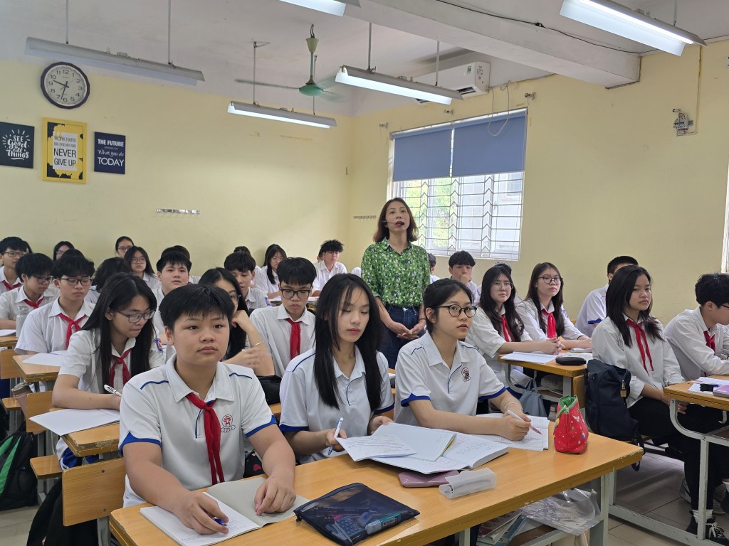 Một tiết học Toán của học sinh trường THCS Gia Thuỵ, Long Biên
