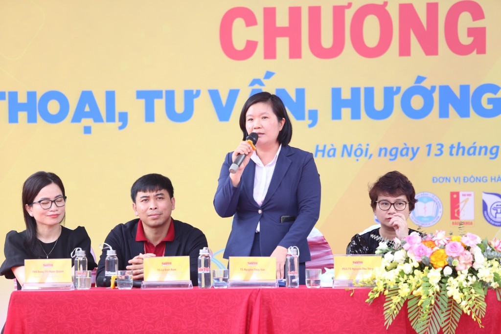 TS Nguyễn Thúy Vân, Phó Hiệu trưởng trường Đại học Thành Đô chia sẻ tại chương trình