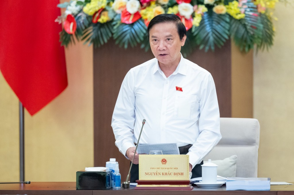 Phó Chủ tịch Quốc hội Nguyễn Khắc Định phát biểu thảo luận