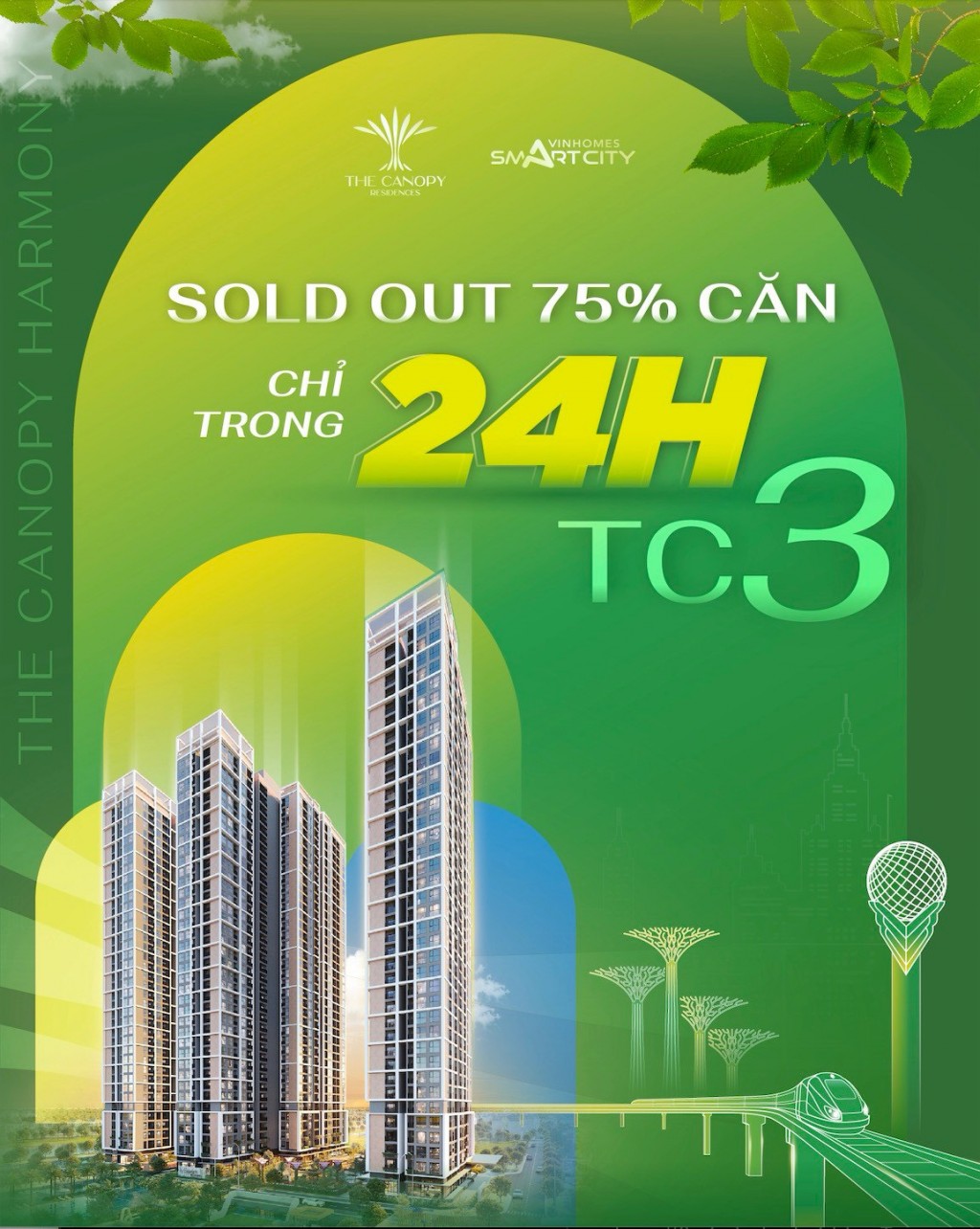 Chỉ trong 24h mở bán, giỏ hàng TC3 đã chỉ còn lại 25% quỹ căn, khiến cuộc đua tranh của khách hàng và giới đầu tư càng thêm gay cấn