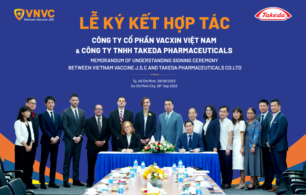 Năm 2023, đại diện Takeda Việt Nam và đại diện Hệ thống tiêm chủng VNVC đã ký kết biên bản ghi nhớ hợp tác chiến lược nhằm sớm đưa vắc xin sốt xuất huyết về Việt Nam
