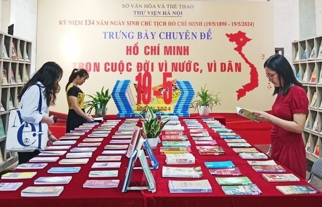 Thư viện Hà Nội trưng bày chuyên đề mừng sinh nhật Bác