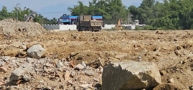 Quảng Nam: Kiểm tra thông tin Khu đô thị Phúc Viên dùng xà bần thi công mặt bằng
