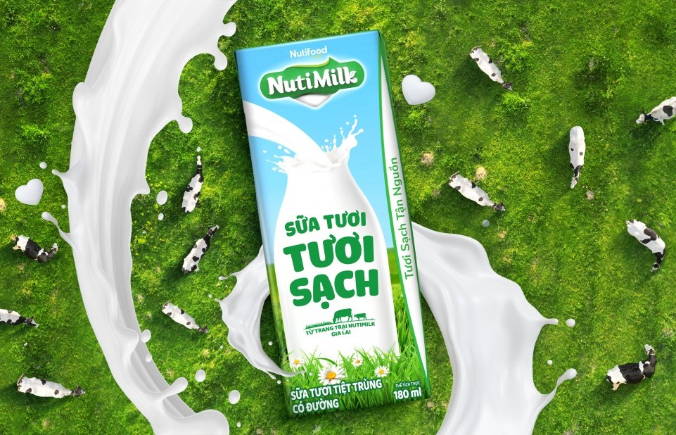 Sữa Tươi Tươi Sạch NutiMilk dinh dưỡng chuẩn cao "chào sân" với diện mạo bắt mắt