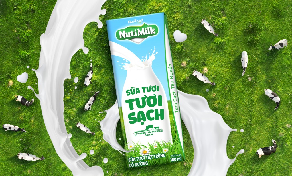 Sữa tươi tươi sạch NutiMilk dinh dưỡng chuẩn cao "chào sân" với diện mạo bắt mắt