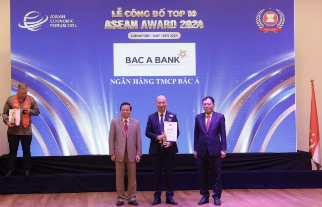 BAC A BANK vinh dự trong Top 10 Doanh nghiệp tiêu biểu ASEAN 2024